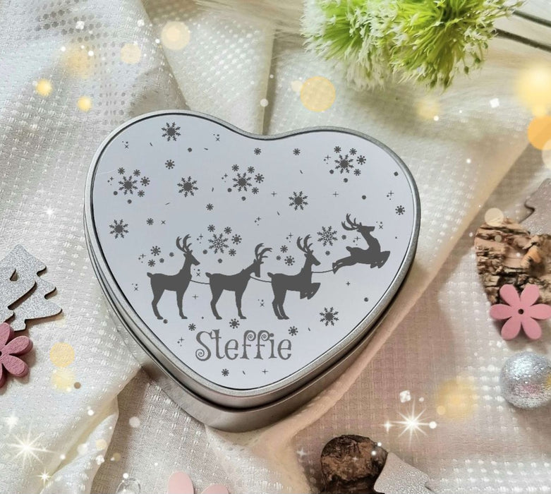 Keksdose Weihnachten personalisiert Plätzchendose Rentier Geschenkidee Vorratsdose Blechdose - CreativMade 