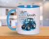 Schulkind Tasse Traktor mit Name personalisiert Junge Einschulung endlich Schulkind Schulanfang Keramik oder Emaille - CreativMade 