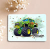 Tischset Kinder Monster Truck personalisiert mit Name Junge Platzdeckchen Platzset - CreativMade 