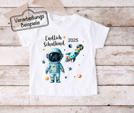 Bügelbild Astronaut Schulkind Kinder Textilaufbügler DIY Projekt hochwertiger DTF Ausdruck XL - CreativMade