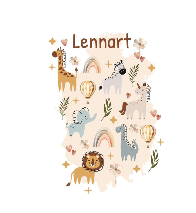 Kindergarten Rucksack personalisiert mit Name Zootiere Kindergartentasche Kita Kinder - CreativMade