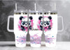 Trinkbecher to go Edelstahl Panda mit Strohhalm Kaffebecher Thermobecher 1100ml Skinny Cup Becher Geschenk - CreativMade 