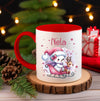 Weihnachtstasse personalisiert Kindertasse Mädchen Tasse zu Nikolaus Geschenk - CreativMade 