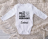 Babybody personalisiert Baby Body mit Name Spruch mit Liebe gemacht Baumwolle Strampler Baby - CreativMade 