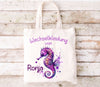Wechselkleidung Kita Seepferdchen Tasche personalisiert mit Name Mädchen Kindergarten Wechselwäsche Wechselsachen Beutel - CreativMade 