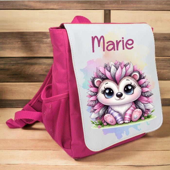 Kinderrucksack Igel personalisiert mit Name Einhorn Kindergarten Mädchen Kindergartentasche Kita - CreativMade 