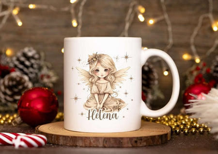 Weihnachtstasse Engel Mädchen Tasse Weihnachten personalisiert Kindertasse Nikolaus Geschenk - CreativMade 