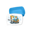 Set Brotdose und Trinkflasche personalisiert mit Namen Bagger Edelstahl 500ml Lunchbox Jungen - CreativMade