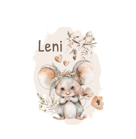 Kindergarten Rucksack personalisiert mit Name Maus Mädchen Kindergartentasche Kita Kinder - CreativMade