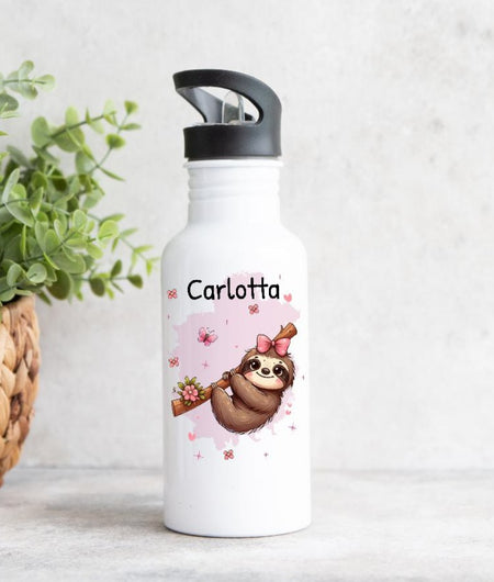Brotdose Trinkflasche und Rucksack personalisiert Faultier Kinder Set Edelstahl Flasche Kita Set Kindergarten Kinderrucksack Mädchen - CreativMade