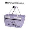 Einkaufskorb personalisiert Heldin des Alltags personalisiert mit Name Tragekorb Faltbar Geschenk - CreativMade 