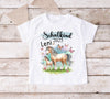 Schulkind T-Shirt mit Name personalisiert Mädchen Pferd Einschulungsshirt Einschulung erste Klasse Geschenk - CreativMade