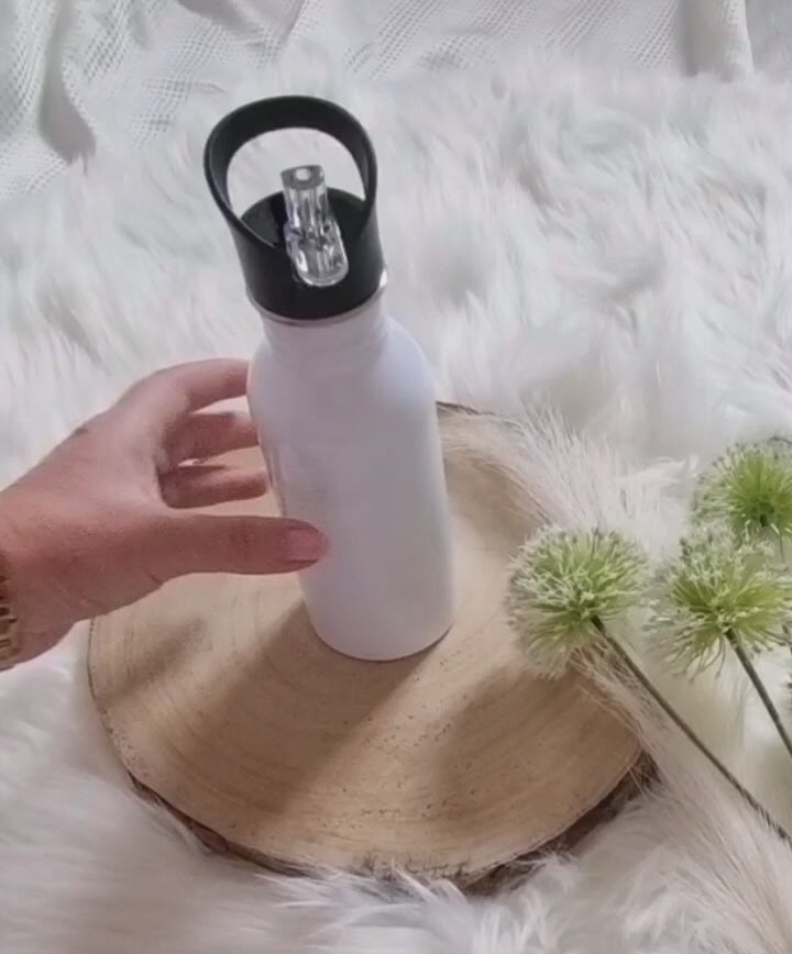 Set Brotdose und Trinkflasche personalisiert mit Namen Schnecke Edelstahl 500ml Lunchbox Mädchen - CreativMade