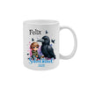 Schulkind Tasse personalisiert Jungen Rabe Einschulungstasse mit Namen Geschenk Einschulung Erstklässler - CreativMade