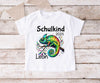 Schulkind T-Shirt mit Name personalisiert Junge Chamäleon Einschulungsshirt Einschulung erste Klasse Geschenk - CreativMade