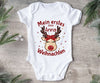 Mein erstes Weihnachten Baby Outfit Body Rentier Elch Mädchen Babybody Langarm oder Kurzarm - CreativMade 