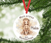 Mein erstes Weihnachten personalisiert Mädchen Engel Weihnachtsbaum Anhänger mit Name Weihnachtsanhänger Christbaumschmuck Baby Ornament - CreativMade 