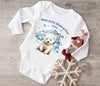 Mein erstes Weihnachten Baby Outfit Body Eisbär Junge Babybody Langarm oder Kurzarm - CreativMade 