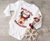 Mein erstes Weihnachten Baby Outfit Body Rentier Elch Mädchen Babybody Langarm oder Kurzarm - CreativMade 