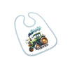 Personalisiertes Baby Lätzchen Traktor aus Frottee mit Klettverschluss Sabberlatz mit Namen Jungen - CreativMade