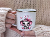 Personalisierte Tasse Elefant Kindertasse mit Name Mädchen Emaille Keramik Namenstasse - CreativMade