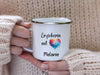 Tasse personalisiert Erzieherin mit Herz mit Name Abschiedsgeschenk Erzieherin Kita Kindergartenzeit - CreativMade 