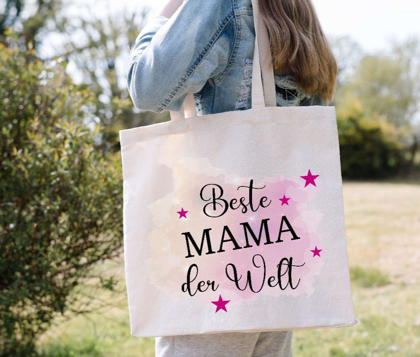 Personalisierte Einkaufstasche beste Mama Beutel Geschenkidee Muttertag Tragetasche Beutel Anerkennung - CreativMade 