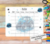 Personalisierter Stundenplan mit Name Traktor Junge abwischbar Einschulung - CreativMade 