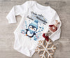 Mein erstes Weihnachten Baby Outfit Body Pinguin Junge Babybody Langarm oder Kurzarm - CreativMade 