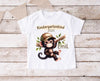Kindergartenkind T-Shirt mit Name Affe personalisiert Kita Kind Jungen Kindergarten Start Outfit - CreativMade