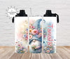 Thermobecher to go personalisiert Gnome Blumen Trinkbecher mit Strohhalm Tumbler Becher Kaffeebecher Geschenk - CreativMade 