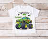 Schulkind T-Shirt mit Name personalisiert Junge Monstertruck Einschulungsshirt Einschulung erste Klasse Geschenk - CreativMade