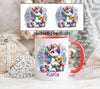 Weihnachtstasse Tasse Weihnachten personalisiert Kindertasse Einhorn Mädchen Nikolaus Geschenk - CreativMade 