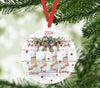 Weihnachtsbaumanhänger Familie personalisiert Stiefel Christbaumschmuck Weihnachtsbaumschmuck Ornament Christbaumanhänger - CreativMade 