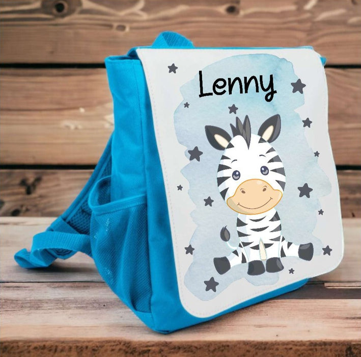 Kindergarten Rucksack personalisiert mit Name Zebra Jungen Kindergartentasche Kita Kinder - CreativMade