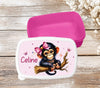 Set Brotdose und Trinkflasche personalisiert mit Namen Affe Edelstahl 500ml Lunchbox Mädchen - CreativMade