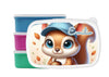 Brotdose Eichhörnchen Kinder personalisiert mit Name Junge Einschulung Vesperbox Fächer Kindergarten - CreativMade 