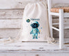Kinder Turnbeutel Astronaut personalisiert mit Name Junge Sportbeutel Zugbandbeutel - CreativMade 