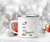 Weihnachtstasse personalisiert Ho Ho Hol Glühwein Spruch lustig witzig Tasse Weihnachten Keramik Emaille Geschenkidee Nikolaus - CreativMade 