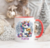 Weihnachtstasse Tasse Weihnachten personalisiert Kindertasse Einhorn Mädchen Nikolaus Geschenk - CreativMade 