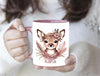 Weihnachtstasse Reh Tasse Weihnachten personalisiert Kindertasse Mädchen Nikolaus Geschenk - CreativMade 