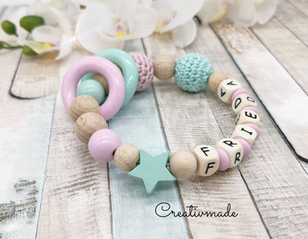 Greifling mit Namen Rosa Mint - CreativMade 