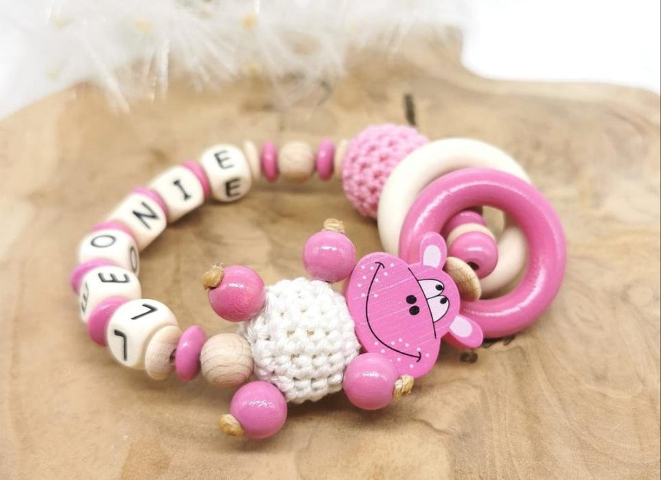 Greifling mit Name Mädchen Hippo - CreativMade 