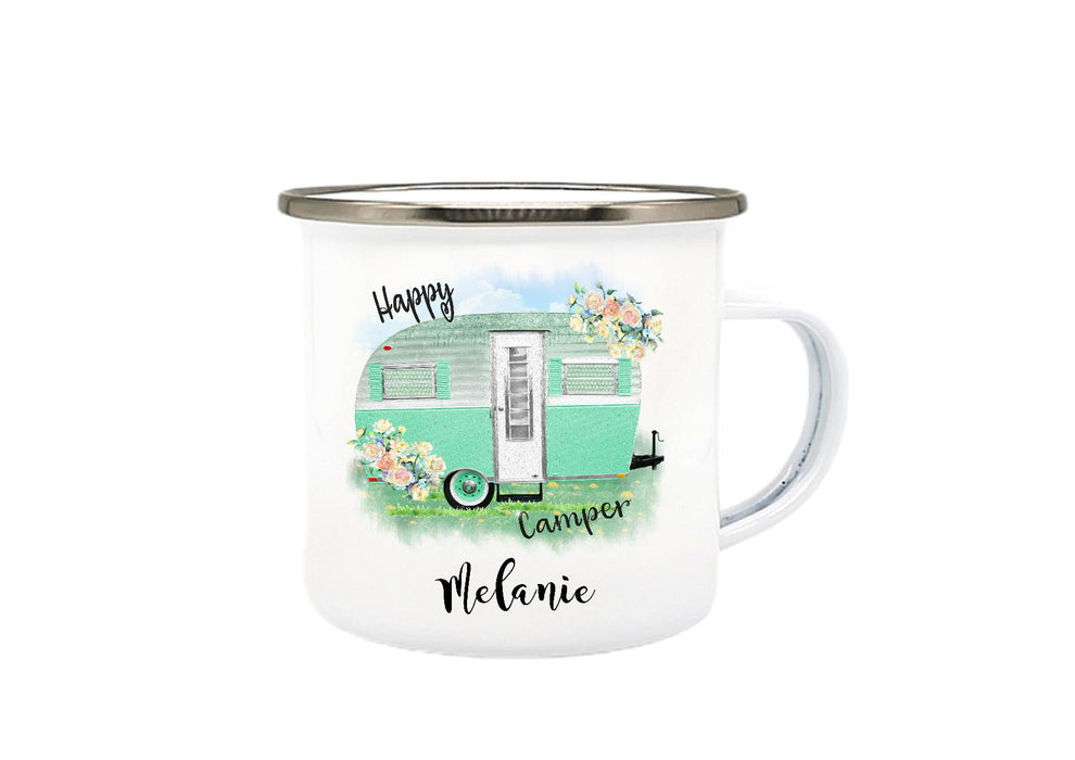 personalisierte Tasse mit Namen Camping - CreativMade 