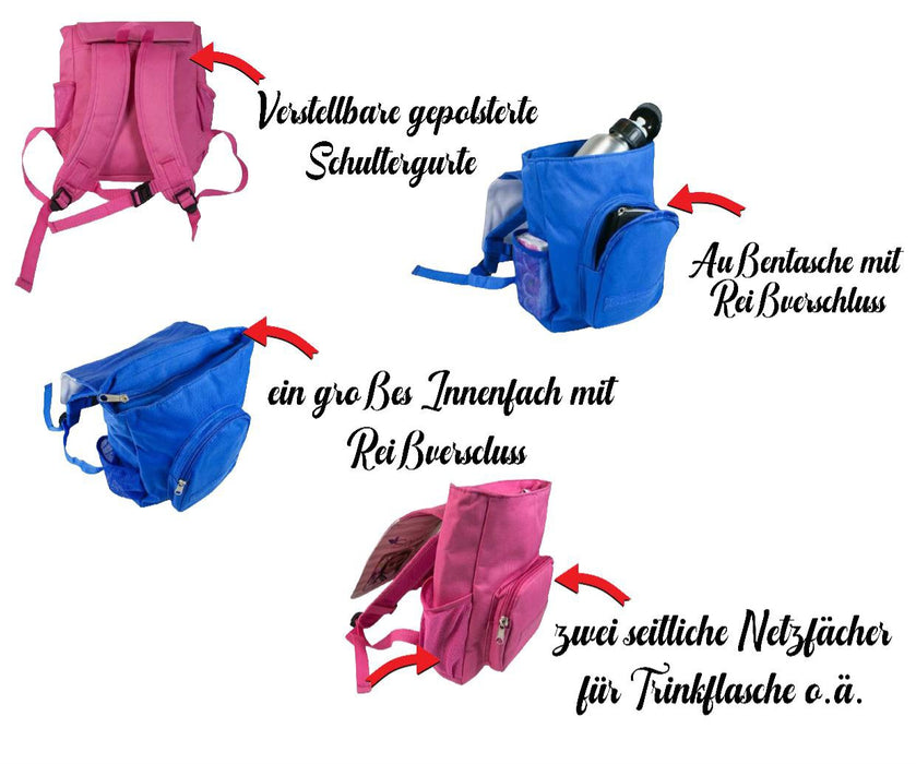 Kinder Rucksack mit Name Fußball Junge Kindergartentasche - CreativMade 